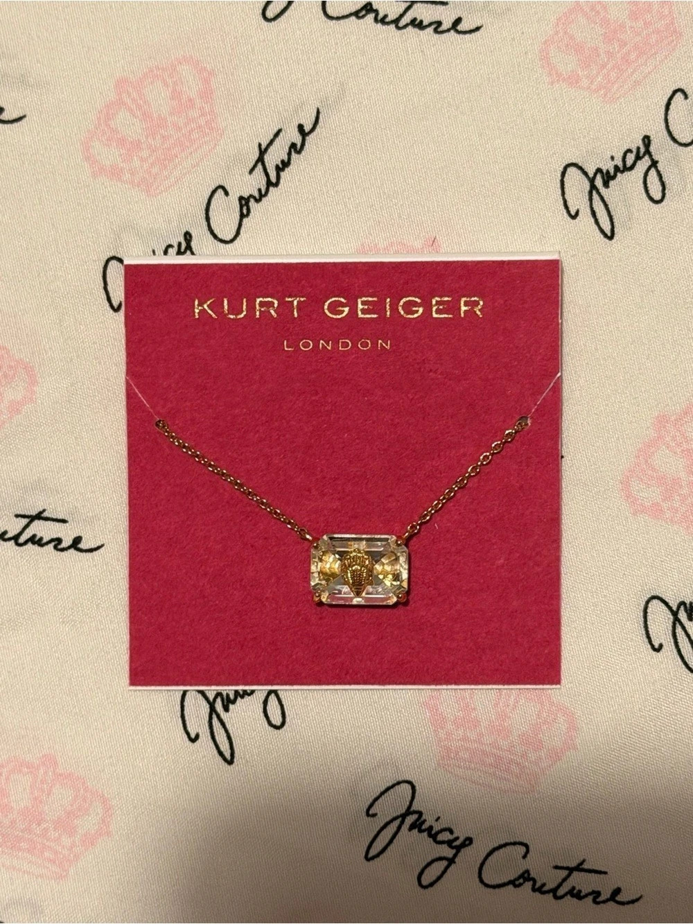 Kurt Geiger London Gold-Tone Pendant Necklace NWT